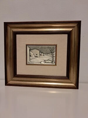 Quadro Ottaviani 1975, bassorilievo argento con cornice - Immagine 1 di 3