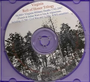 Virginia Roll of Honor Trilogy - Miltary War Deaths - HOLIDAY SALE - Picture 1 of 3