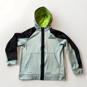 Russell Boys Fleece Jacket L (10/12) Mint Green Zip Dry-power 360 Hooded - Picture 1 of 7