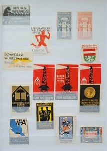 Colección de sellos/etiquetas originales vintage de exposición y publicidad (23) - Imagen 1 de 1