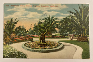 Vintage Postcard Midwinter Scene, Busch’s Garden, Pasadena, California 