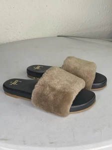 Neu ohne Karton Beek Baza Lammfell-Ledersandalen Damen hellbraun weich bequem 10 - Bild 1 von 7