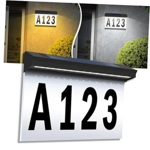  Solar House Number Sign Outside Solar Address Sign Lighted Address Plaque  - Picture 1 of 7