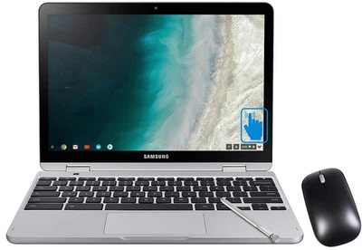Samsung Chromebook Plus V2 12.2" FHD Touch Celeron 3965Y 4GB 64GB eMMC Chrome OS - Image 1 of 4