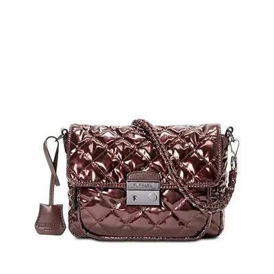  Bolso Bandolera MZ Wallace Pequeño Crosby Lock Burdeos Laca Nuevo con Etiquetas (paquete original) Foto 1 de 4