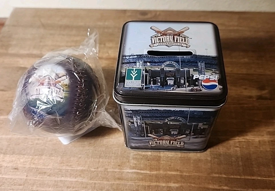 Сувенирный мяч и олово Indianapolis Indians Victory Field 10th Anniversary Rawlings - Изображение 1 из 4