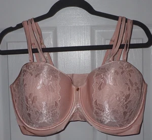Lane Bryant Cacique BH 40 F Mehrwege Trägerlos Pfirsich Rosa Spitze Cups - Bild 1 von 10