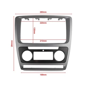 Facia Panel for SKODA Octavia Designed for Double Din and Auto AC Compatibility - Picture 1 of 15
