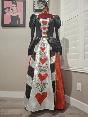 Красная королева 3 изделия костюм карнавальный костюм красный черный женщин  - Изображение 1 из 4