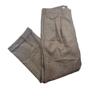 Vintage Polo Ralph Lauren schwere Wolle Tweed Hose Herren 35x29 Plissee Bündchen - Bild 1 von 17