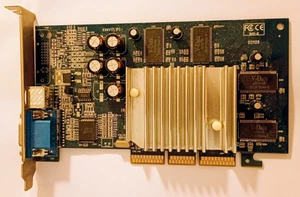 AGP Grafikkarte NVIDIA Geforce 4 MX 440 64MB RAM VGA - Afbeelding 1 van 3