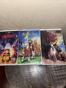 VHS LOT The Hobbit Lord Of The Rings Return of the King Animated Warner Bros - Picture 1 of 12