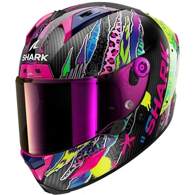 CASCO HELMET MOTO SHARK AERON CARBON FAWN FULL CARBONIO MULTICOLOR CHROME TG L - Image 1 of 3