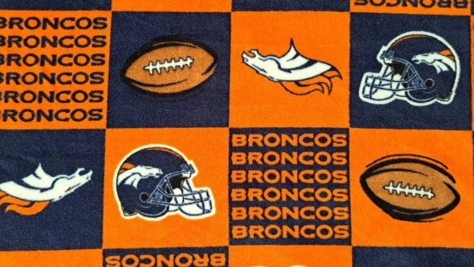 JOANN FABRIC Licensed Sports Team Fleece fabric by the yard Denver Broncos - Image 1 of 1