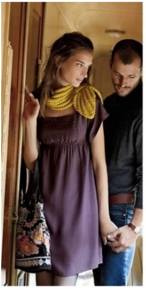 Vestido MAEVE Anthropologie Alyssum Púrpura Boho Cottagecore Festival Campesino Talla M Foto 1 de 4