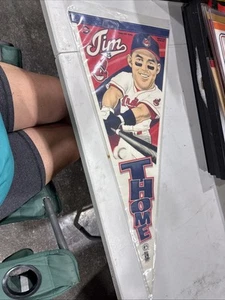 Jim Thome 1998 Full Size Pennant Cleveland Indians in Plastic Holder - Picture 1 of 4