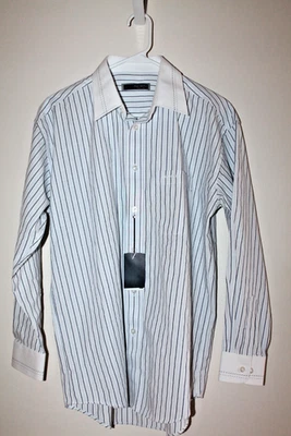 Mazurka Size M Men’s Shirt L/S White w/ Black Unique Embroidery NWT - Image 1 of 4