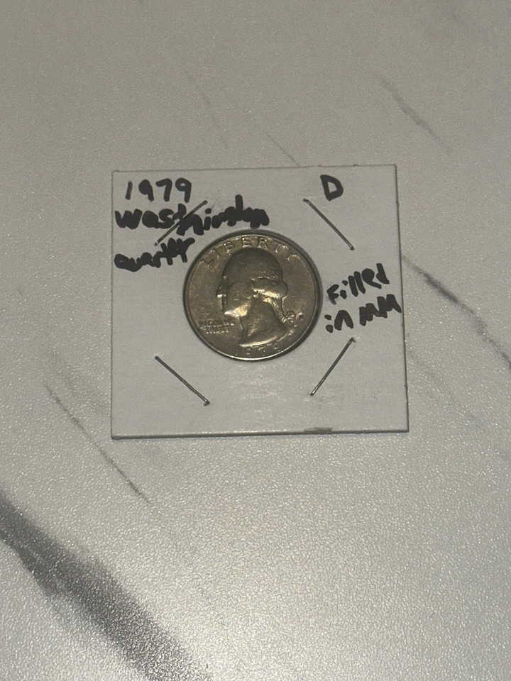 1979 D Washington Quarter filled in mint mark - Image 1 of 1