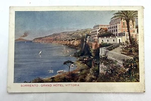 Antique Sorrento Grand Hotel Vittoria Italy Postcard Unposted - Picture 1 of 3