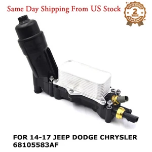 Oil Filter Adapter Housing For Jeep for Dodge Chrysler 3.6 V6 14-17 68105583AE - Picture 1 of 8
