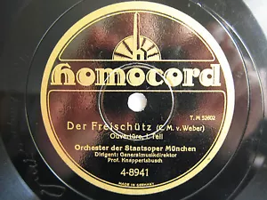 78rpm HANS KNAPPERTSBUSCH - WEBER FREISCHUTZ Overture - GERMAN HOMOCORD - Picture 1 of 2