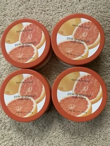 Lotto di 4 Bath & Body Works burro corpo pompelmo rosa 7 once ciascuno - Foto 1 di 8