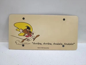 1996 Warner Bros Looney Tunes SPEEDY GONZALEZ Vanity License Plate *SUPER RARE* - Picture 1 of 8