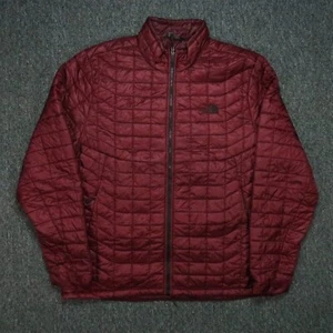The North Face Jacket Mens Extra Large Dark Red Thermoball Full Zip Pockets - Picture 1 of 10