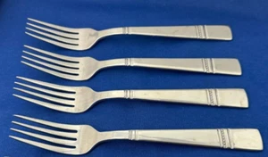 Pfaltzgraff LIBERTINE Stainless Flatware - Set of 4 Dinner Forks 8" - Picture 1 of 3