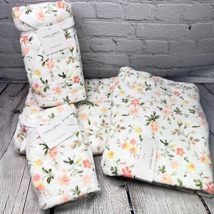 Laura Ashley Weiß Evie Floral Bad Handtücher 6er Set - Pfirsich Grün Gelb - Bild 1 von 5