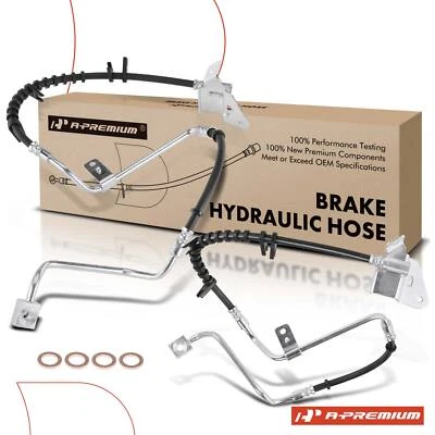 2 件前左右制动液压软管适用于吉普大切诺基 WJ 1999 - 2004 — 第 1/4 张图片