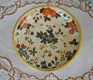 Vintage DAHER Metallic Flowers 6 3/8" Tin Bowl England ~ - Picture 1 of 7