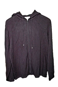 Suéter Sudadera con Capucha Draper's & Damon's Misses Lg Negro Acrílico Cachemira Como S8162 - Imagen 1 de 7