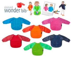 NEW Mum2Mum Wonder Baby Bib with Sleeves Water Resistant Large Big Long Sleeved - Picture 1 of 15