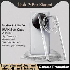 IMAK For Xiaomi 14 Ultra, Shockproof Soft Clear Transparent TPU Slim Case Cover - Picture 1 of 7
