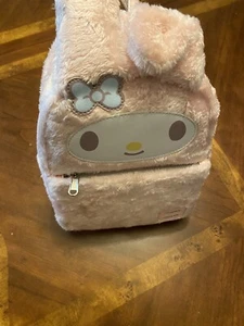 Loungefly Sanrio My Melody Fuzzy  Mini Backpack, Wallet, Keychain, Makeup Bag - Picture 1 of 6