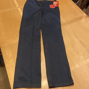 Dickies Girls Slim Fit Pants Size 12 | Navy Flat Front School Uniform - Picture 1 of 6