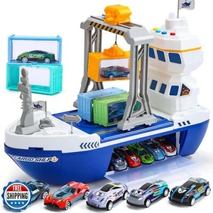 CUTE STONE Frachtschiff Spielzeug und Portalkran, Spielzeugboot und Kran Spielset mit S - Bild 1 von 5