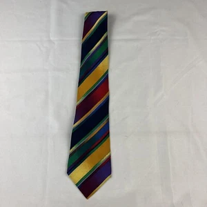Vintage 1990s V2 by Versace Made-in-Italy 100% Silk Multi Colorful Necktie - Picture 1 of 11