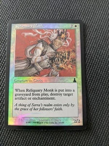 Reliquary Monk Foil Urza's Destiny 1999 Magic the Gathering Pack Fresh Un Played - Picture 1 of 4