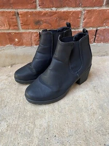 Boohoo Womens 8 Black Chunky Combat Chelsea Boots - Picture 1 of 7