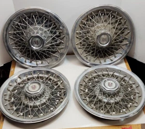 81-88 Chevy Monte Carlo 14" Wire Spoke Wheel Hub Cap Covers Replacement Cover - Picture 1 of 17