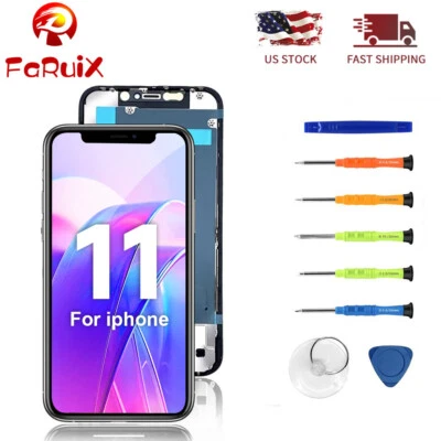 FARUIX For iPhone 11 Screen Replacement LCD Display 3D Touch Assembly Repair Tools Kit