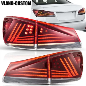 Full Led RED Tail Lights For Lexus IS250 350 ISF 2006-2013 w/Start-up Animation - Picture 1 of 10