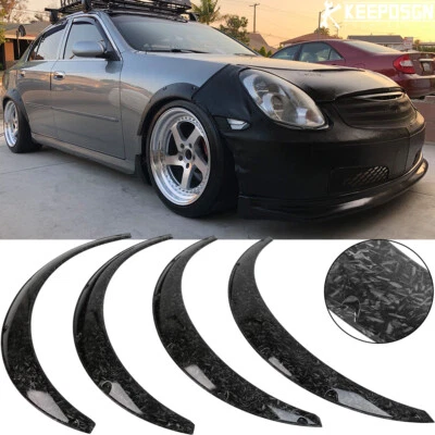 For Infiniti G37 G35 Sedan Coupe 4PCS Forged Pattern Fender Flares Wide Body Kit - Image 1 of 4