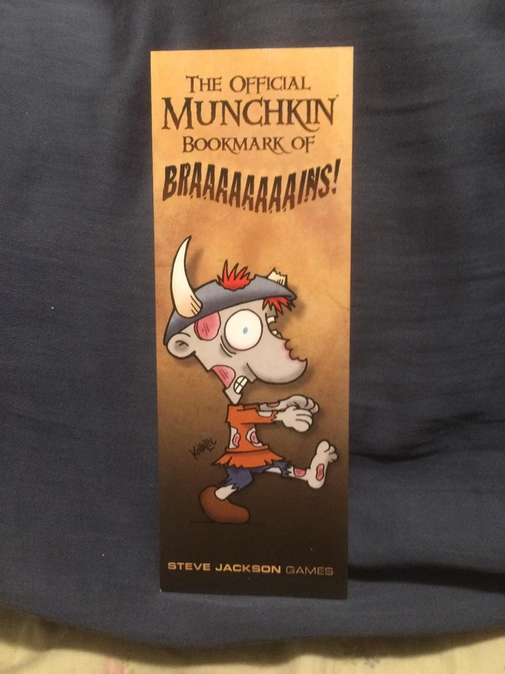 Official Munchkin Bookmark of BRAAAAAAAAINS - Brains - Narrow Version - Image 1 of 1