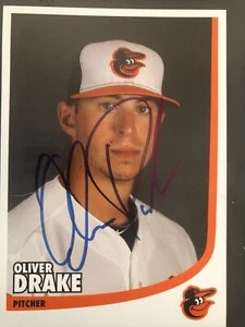 Baltimore Orioles OLIVER DRAKE autographed Team Issue Card - Picture 1 of 2
