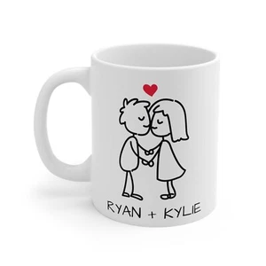 Tazza in ceramica personalizzata immagine innamorati con nomi - Imagen 1 de 1