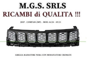 GRIGLIA RADIATORE NERA CON MODANATURE CROMATE JEEP COMPASS (MP)(04/20-09/23) - Foto 1 di 2