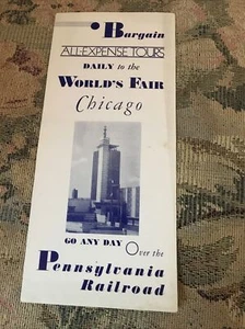 Folleto de colección ganga todos los gastos tours feria mundial Chicago 1933 - Imagen 1 de 2